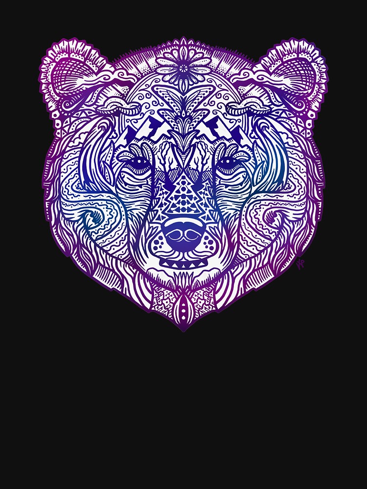 Grizzly Bear Story Art Paisley by DOODL