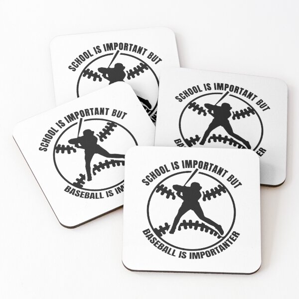 Item preview, School Is Important But Baseball Is Importanter Funny Baseball Quote designed and sold by MichelSorour.