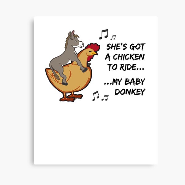 She's got a chicken to ride Canvas Print
