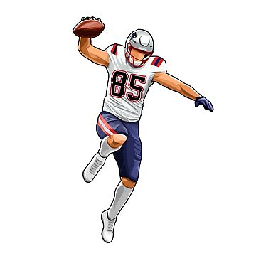 Artwork thumbnail, Hunter Henry #85 Spikes Touchdown by LongStoryPuck
