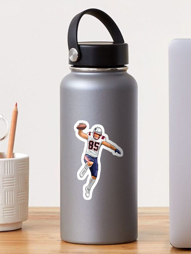 Thumbnail 1 of 3, Sticker, Hunter Henry #85 Spikes Touchdown designed and sold by LongStoryPuck.