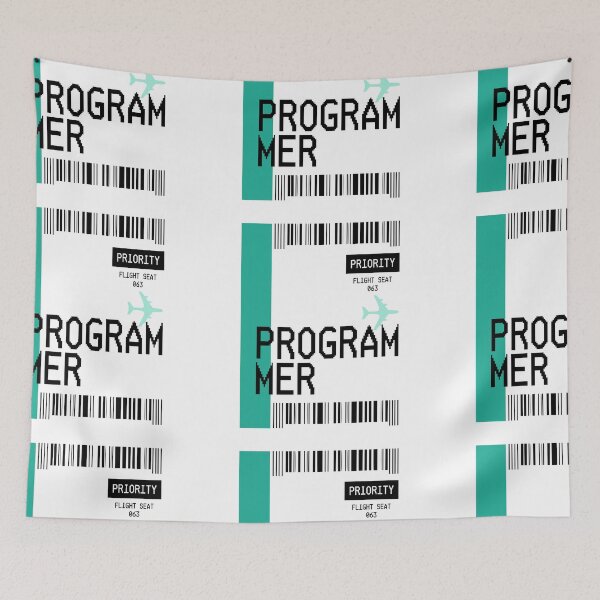 Item preview, PLANE TICKET POCKET DESIGN PROGRAMMER designed and sold by aydapadi.