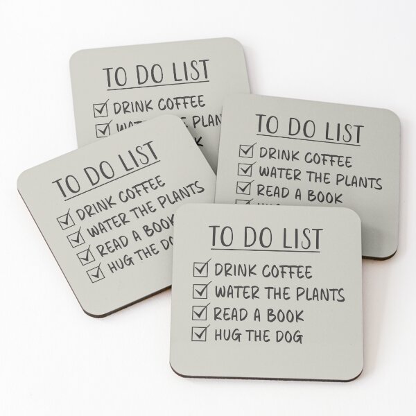 Item preview, Dog, Coffee, Plants and Reading Quote - To Do List designed and sold by Primroaddesigns.