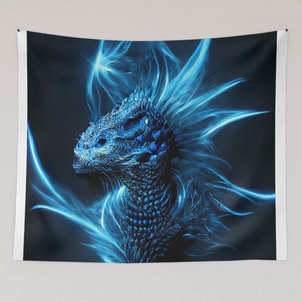 Item preview, Blue Thunder Dragon designed and sold by INFINITYGUY ⭐⭐⭐⭐⭐.