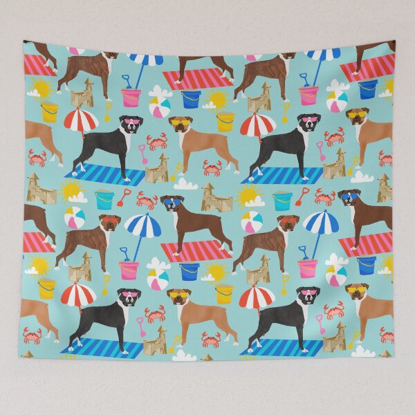 Item preview, Boxer dog breed beach pattern summer boxers pet pattern designed and sold by PetFriendly.