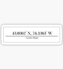 Syracuse University - Carrier Dome Coordinates Sticker