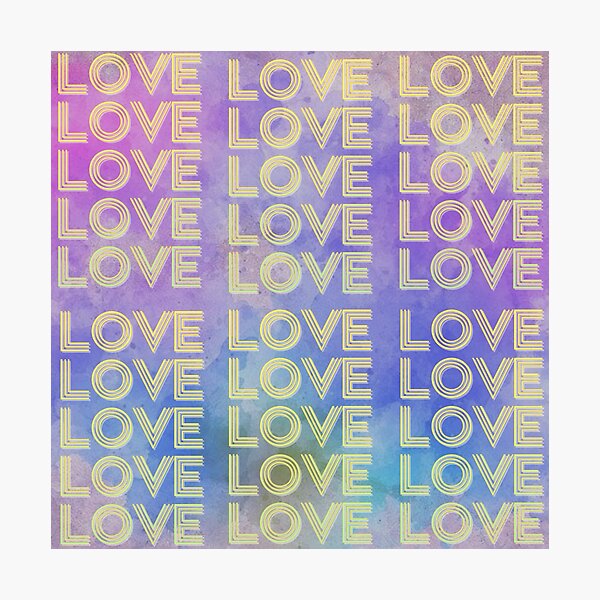 Item preview, love,repeatedly Lettering,blue-colored painting,vivid colors designed and sold by zzzozzo.