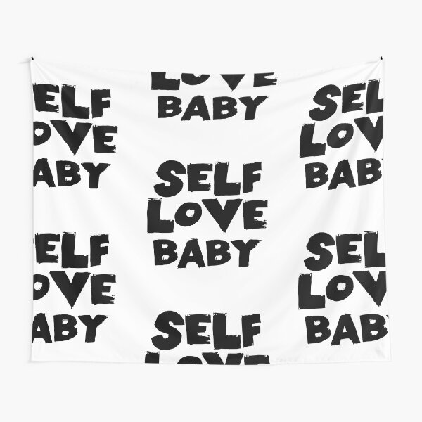 Item preview, Self Love Baby  Text Monochrome White designed and sold by Meepuruproject.