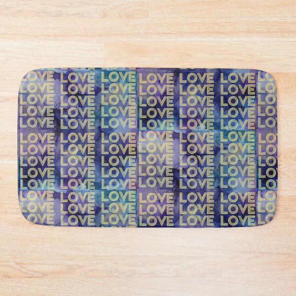 Item preview, love,repeatedly Lettering,blue-colored painting,vivid colors designed and sold by zzzozzo.