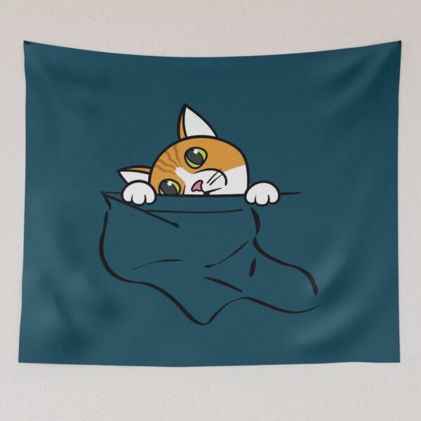 Item preview, peeking cat  designed and sold by CecilQuitzon.