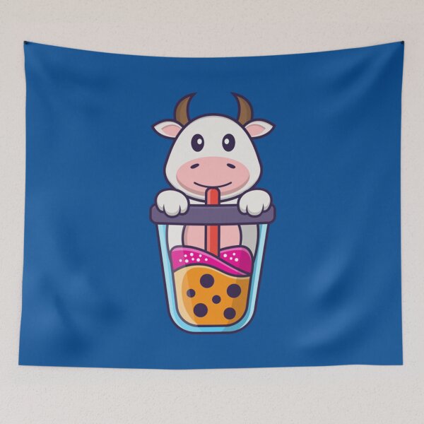 Artikelvorschau, Milchtee T-ShirtSüße Kuh trinkt Boba Milchtee. T-Shirt_von Cutema_ entworfen und verkauft von trangianquan.