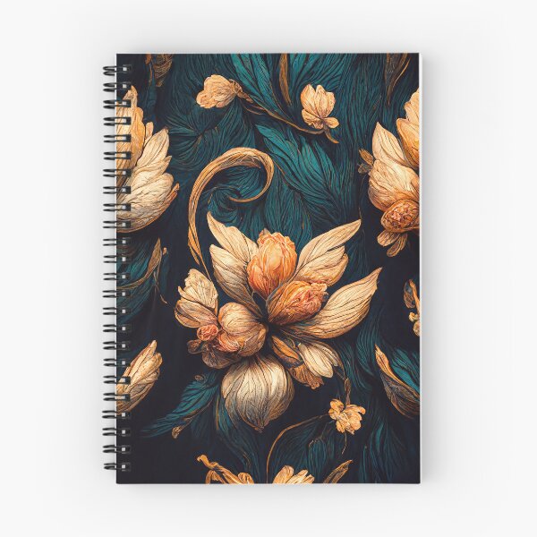 Item preview, Floral Pattern Teal and Gold designed and sold by NianderQuinn.