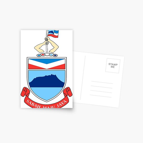 Sabah Coat of Arms, Malaysia Postcard