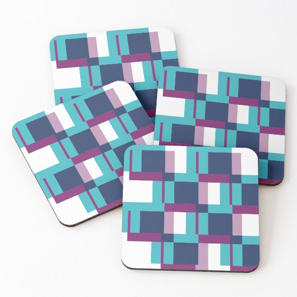 Item preview, Square Structures - Blue and Purple "Geometric Works" designed and sold by Istvan Ocztos.