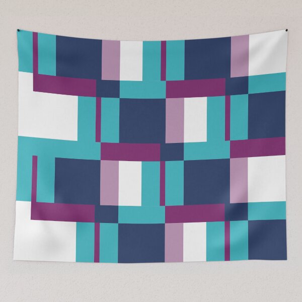 Item preview, Square Structures - Blue and Purple "Geometric Works" designed and sold by Istvan Ocztos.