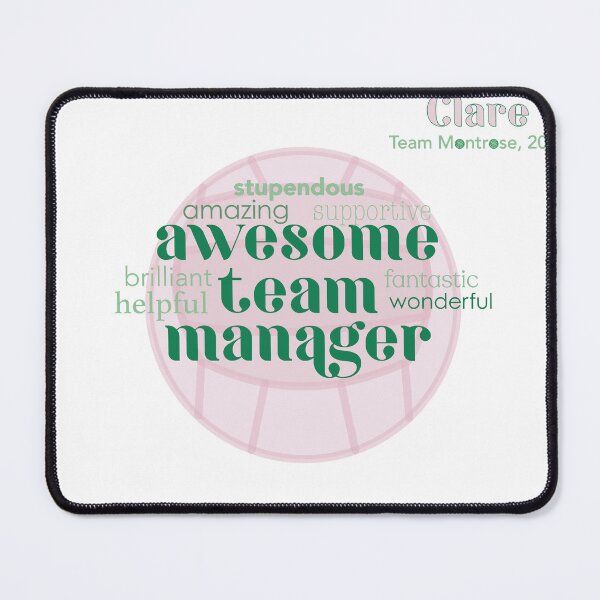 Item preview, Awesome Team Manager in Fern and Pink Personalised design designed and sold by HalunaHappy.