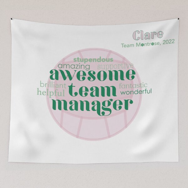 Item preview, Awesome Team Manager in Fern and Pink Personalised design designed and sold by HalunaHappy.