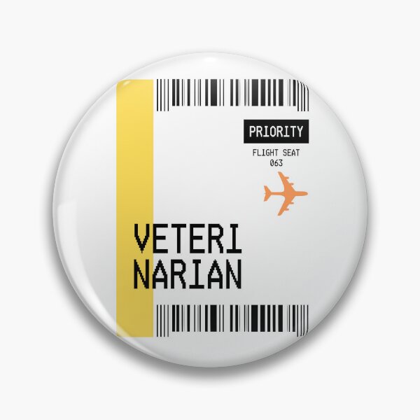 Item preview, PLANE TICKET POCKET DESIGN VETERINARIAN designed and sold by aydapadi.