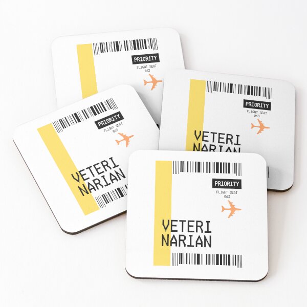 Item preview, PLANE TICKET POCKET DESIGN VETERINARIAN designed and sold by aydapadi.