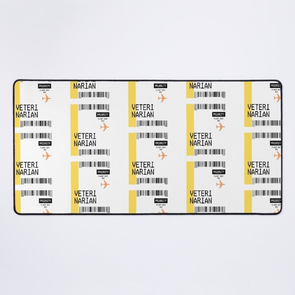 Item preview, PLANE TICKET POCKET DESIGN VETERINARIAN designed and sold by aydapadi.