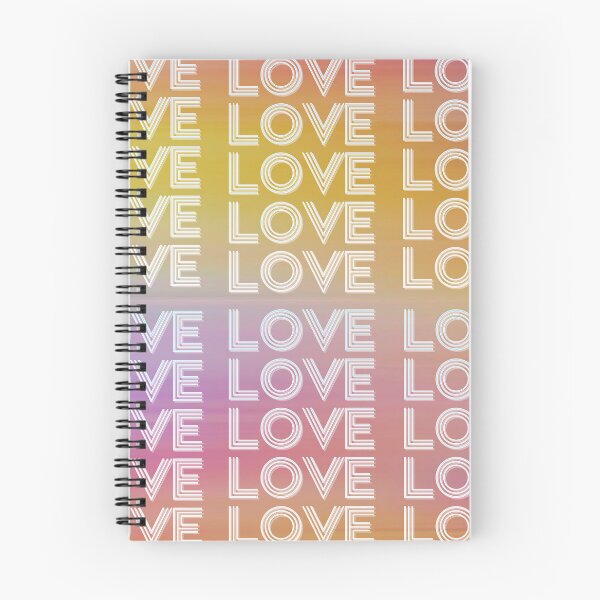 Aperçu de l'œuvre Amour, lettrage répété, peinture aux couleurs vives, couleur arc-en-ciel, reflet créée et vendue par zzzozzo.