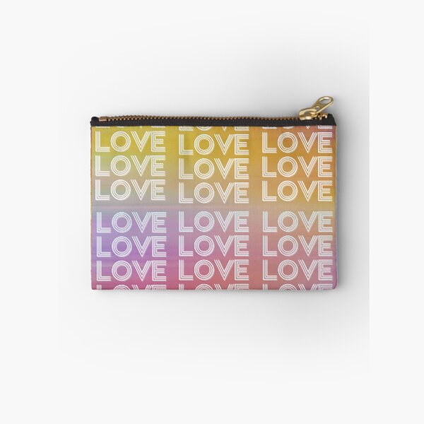 Aperçu de l'œuvre Amour, lettrage répété, peinture aux couleurs vives, couleur arc-en-ciel, reflet créée et vendue par zzzozzo.