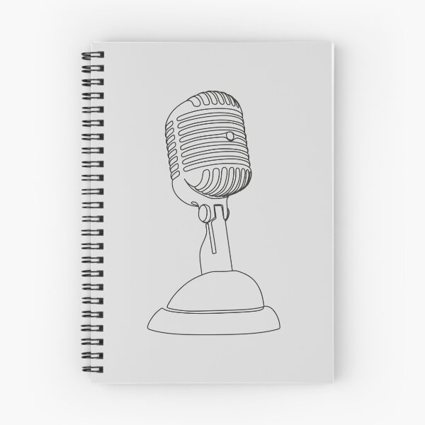 Item preview, Linear drawing of a microphone. Musical sphere. designed and sold by AllaLineArt.