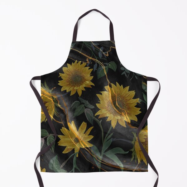 Item preview, dark gold luxury sunflower pattern designed and sold by Beeroclock.