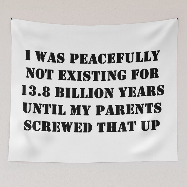 Item preview, I Was peacefully not existing for 13.8 billion years designed and sold by ValentinaHramov.