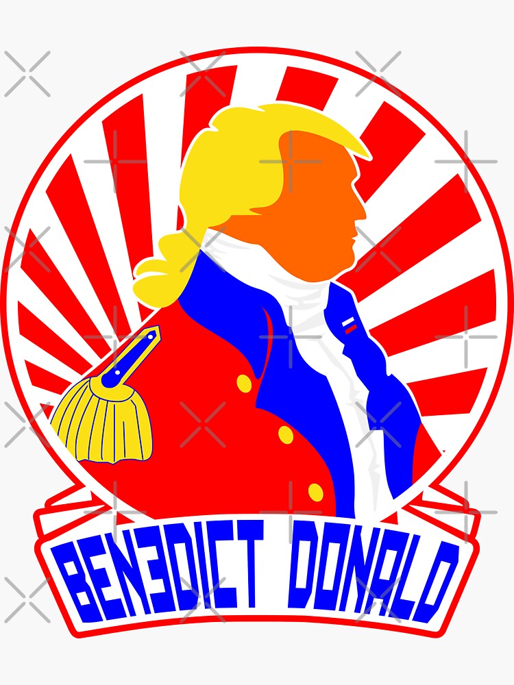 Thumbnail 3 of 3, Sticker, Benedict Donald Anti-Trump Traitor Stickers designed and sold by EthosWear.
