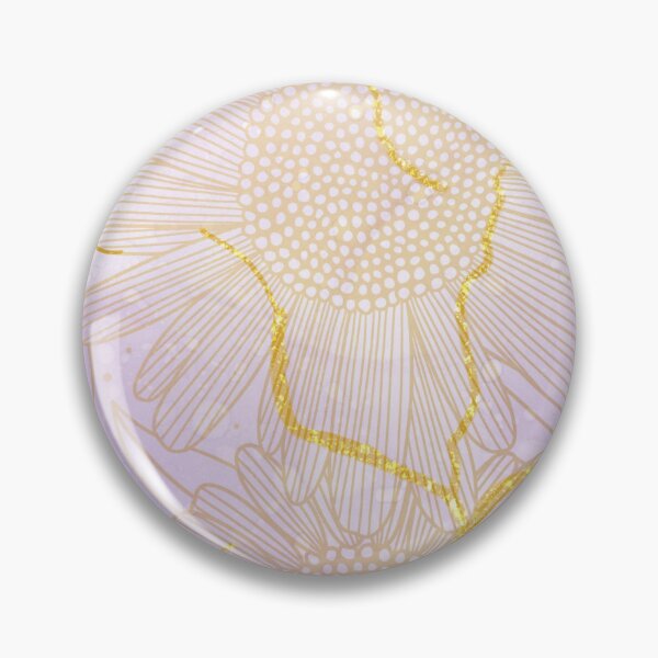 Item preview, lilac and gold sunflower pattern designed and sold by Beeroclock.