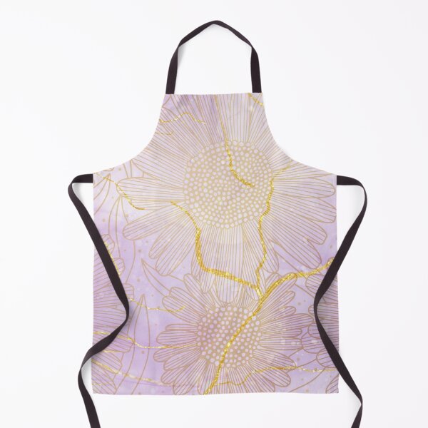 Item preview, lilac and gold sunflower pattern designed and sold by Beeroclock.