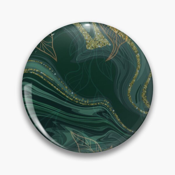 Item preview, emerald green and gold leaf pattern designed and sold by Beeroclock.