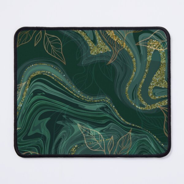 Item preview, emerald green and gold leaf pattern designed and sold by Beeroclock.