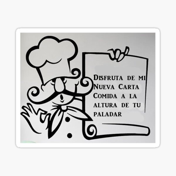 carta del cocinero Pegatina