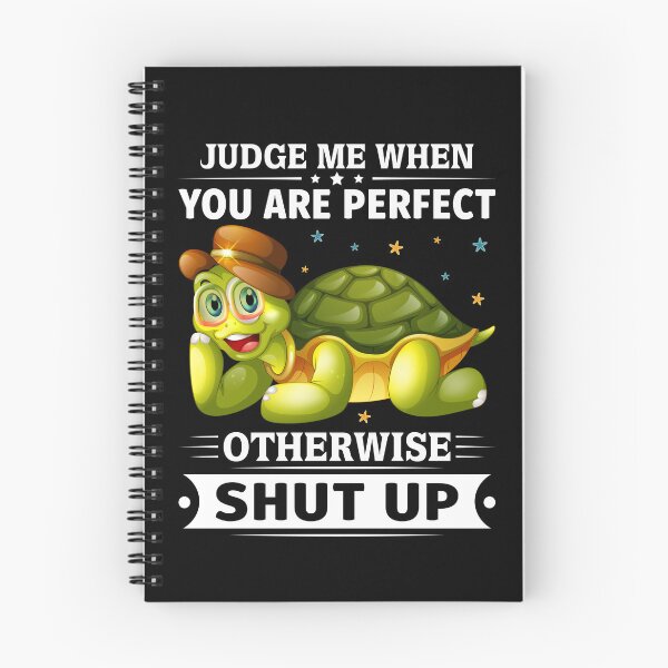 Item preview, Judge Me When You Are Perfect Funny Sea Turtle designed and sold by decentwearstore.