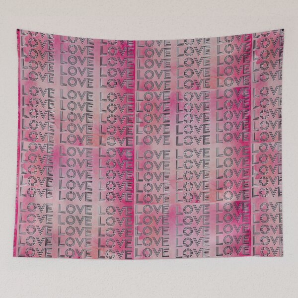 Item preview, love,repeatedly Lettering,pink colored painting designed and sold by zzzozzo.