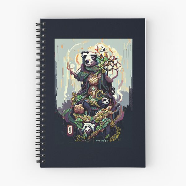 Item preview, panda druid autumn #1 animal tarot card designed and sold by AiAnimalCards.