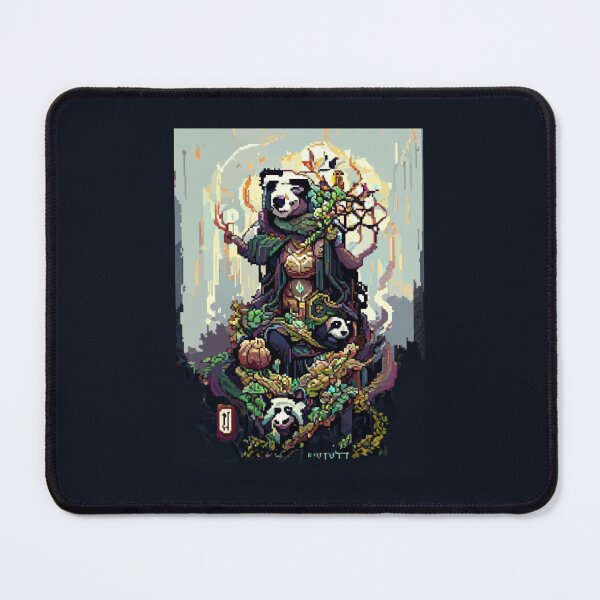 Item preview, panda druid autumn #1 animal tarot card designed and sold by AiAnimalCards.