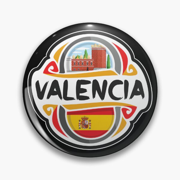 Item preview, Valencia Spain Flag Badge Travel Souvenir Stamp designed and sold by TeeHome.