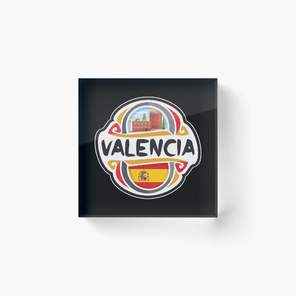 Item preview, Valencia Spain Flag Badge Travel Souvenir Stamp designed and sold by TeeHome.