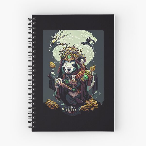 Item preview, panda druid autumn #4 animal tarot card designed and sold by AiAnimalCards.