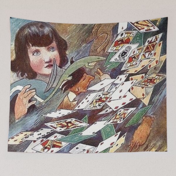 Item preview, The Shower of Cards from Alice in Wonderland, illustrated by Charles Robinson designed and sold by LoveSeasonz.