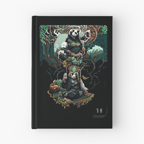Item preview, panda druid autumn #6 animal tarot card designed and sold by AiAnimalCards.