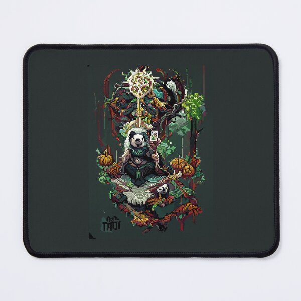 Item preview, panda druid autumn #8 animal tarot card designed and sold by AiAnimalCards.