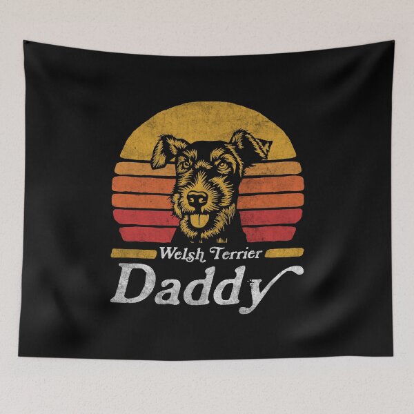 Item preview, Retro Vintage Welsh Terrier Daddy designed and sold by More Cute Dogs.