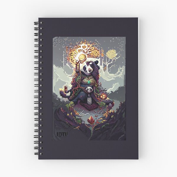 Item preview, panda druid autumn #9 animal tarot card designed and sold by AiAnimalCards.