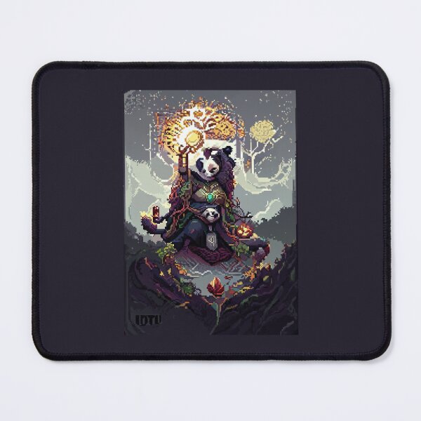 Item preview, panda druid autumn #9 animal tarot card designed and sold by AiAnimalCards.