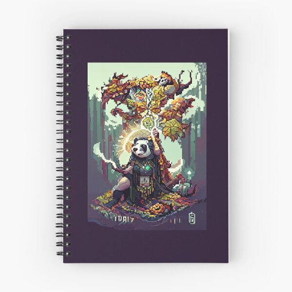 Item preview, panda druid autumn #11 animal tarot card designed and sold by AiAnimalCards.