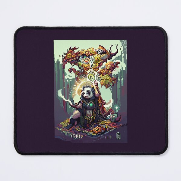 Item preview, panda druid autumn #11 animal tarot card designed and sold by AiAnimalCards.